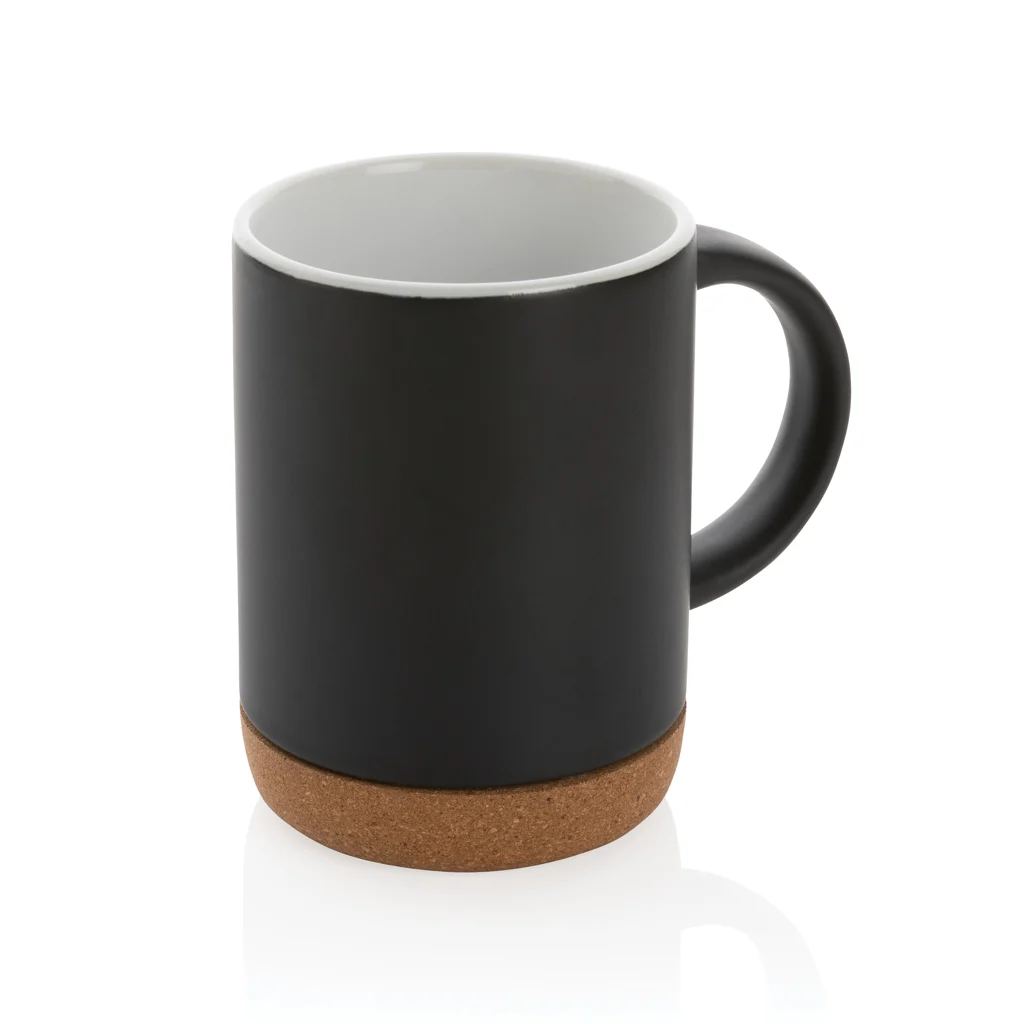 Keramische mok met kurken bodem 280 ml