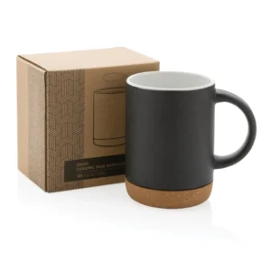 Keramische mok met kurken bodem 280 ml