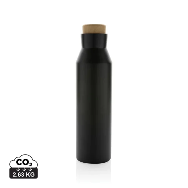 Gaia RCS-gecertificeerde gerecyclede rvs vacuümfles zwart