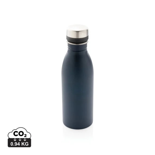 RCS gerecycled roestvrijstalen luxe waterfles donkerblauw