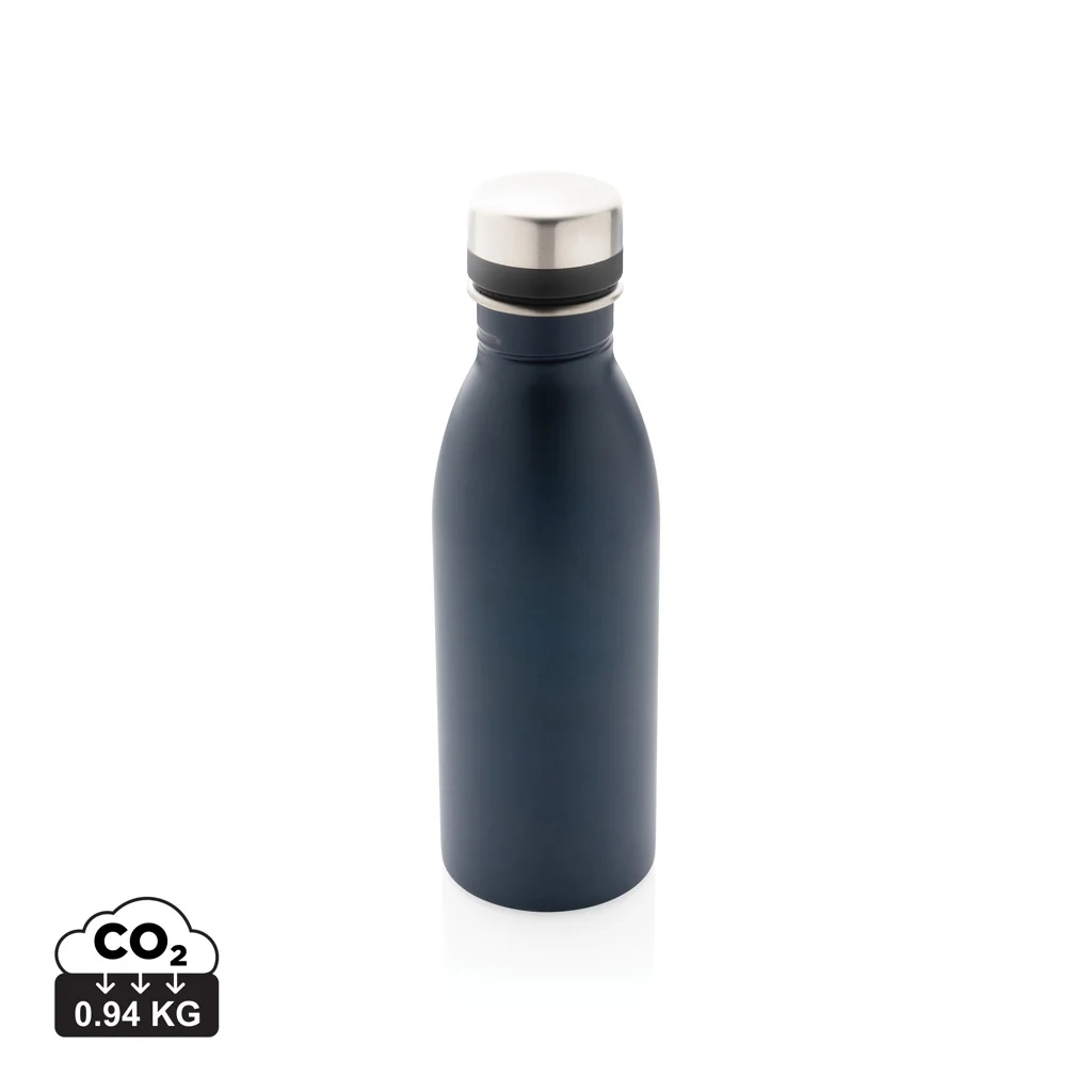 RCS gerecycled roestvrijstalen luxe waterfles donkerblauw