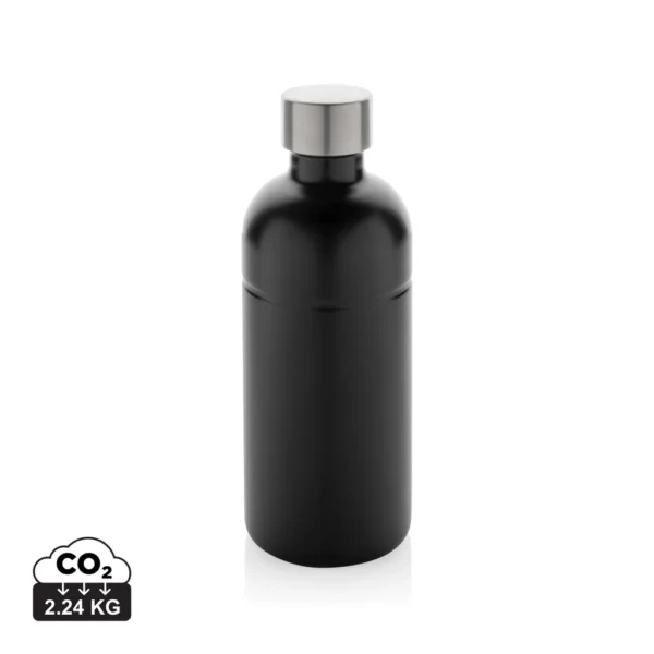 Soda RCS gecertificeerde gerecycled rvs drinkfles zwart
