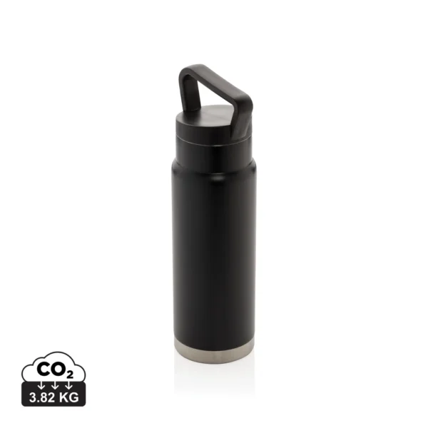 Lekvrije vacuümfles on-the-go met handvat zwart