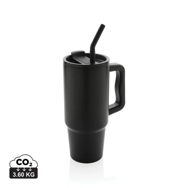 Embrace deluxe RCS recycled RVS drinkbeker 900ml zwart
