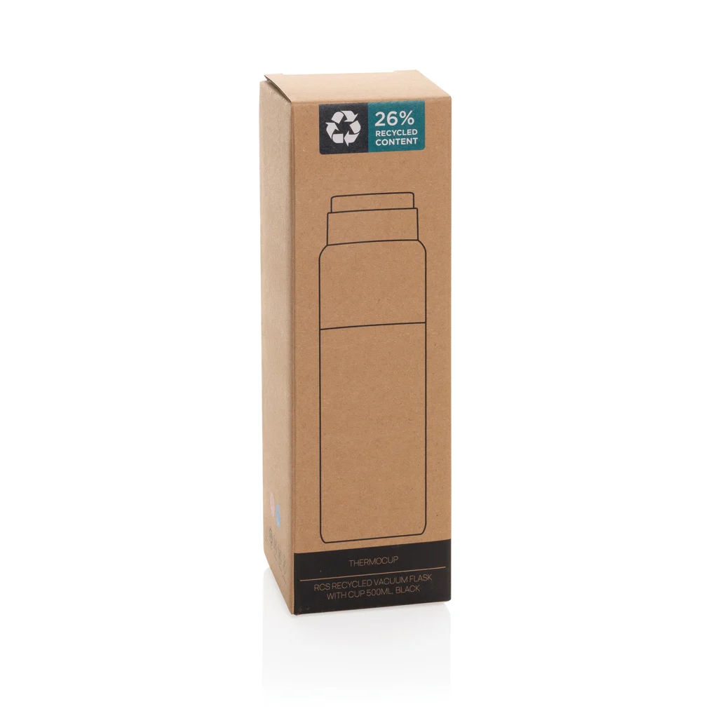 Thermocup RCS recycled geisoleerde fles met beker 500ml
