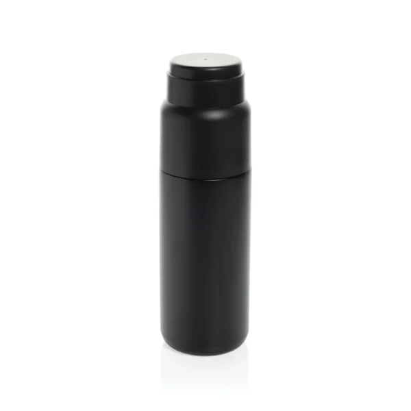 Thermocup RCS recycled geisoleerde fles met beker 500ml zwart