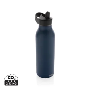 Avira Ara RCS recycled staal fliptop water fles 500ML donkerblauw
