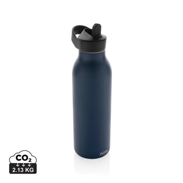 Avira Ara RCS recycled staal fliptop water fles 500ML donkerblauw