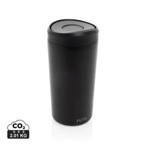 Avira Alix RCS recycled staal klik beker 400ML zwart