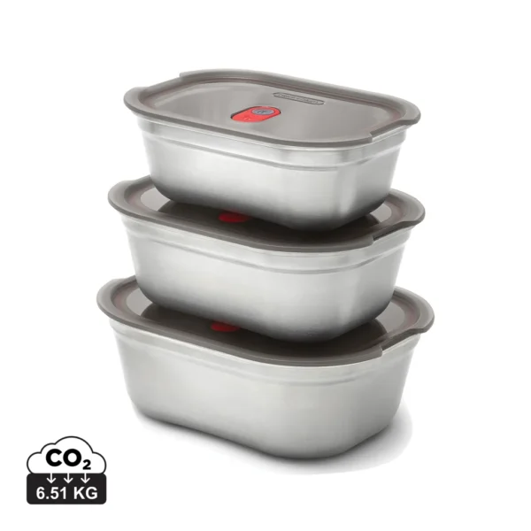 Black+Blum Mealprep Box Set 3 stuks Klein, Middel, Groot grijs