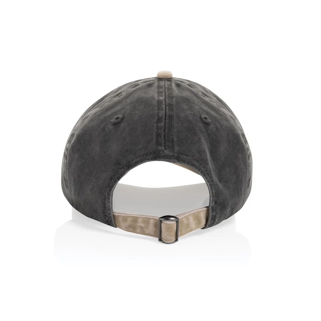 BEAU AWARE™ Washed 6 panel 270gsm cotton twill two tone cap