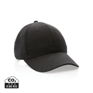 Impact AWARE™ 6 panel 280gr gerecycled katoenen cap zwart