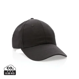 Impact AWARE™ 6 panel 190gr gerecycled katoenen cap zwart
