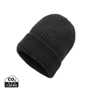 Impact AWARE™ Polylana® dubbel gebreide beanie zwart