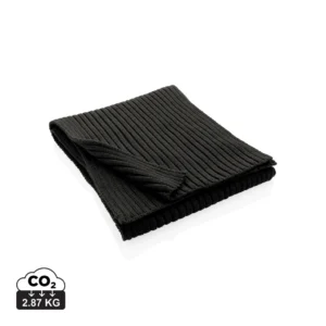 Impact AWARE™ Polylana® dubbel gebreide sjaal 180x25cm zwart