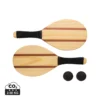 Houten frescobol tennis set bruin