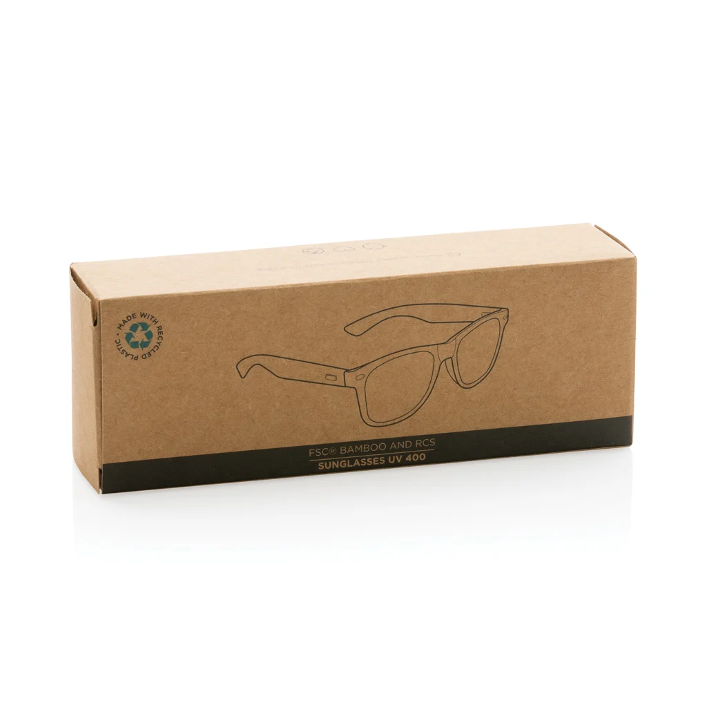 Bamboe en RCS zonnebril van gerecycled plastic