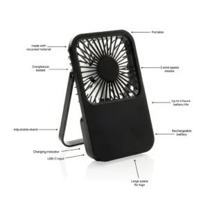 Aervina RCS rplastic herlaadbare bureauventilator