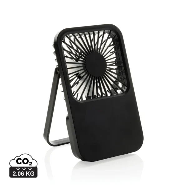 Aervina RCS rplastic herlaadbare bureauventilator zwart