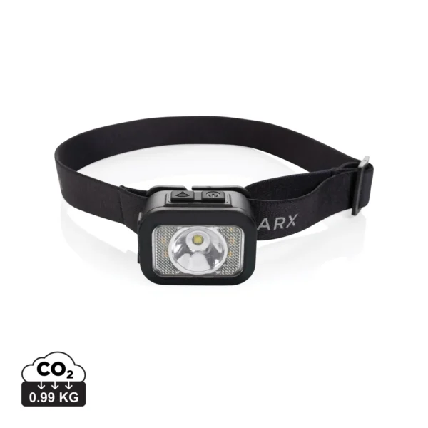 Gear X RCS replastic heavy duty oplaadbare hoofdlamp zwart, grijs