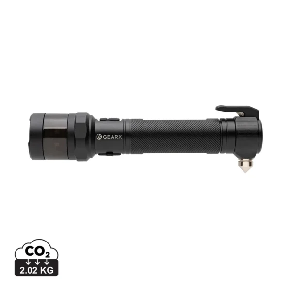 Gear X RCS gerecycled aluminium veiligheidszaklamp zwart