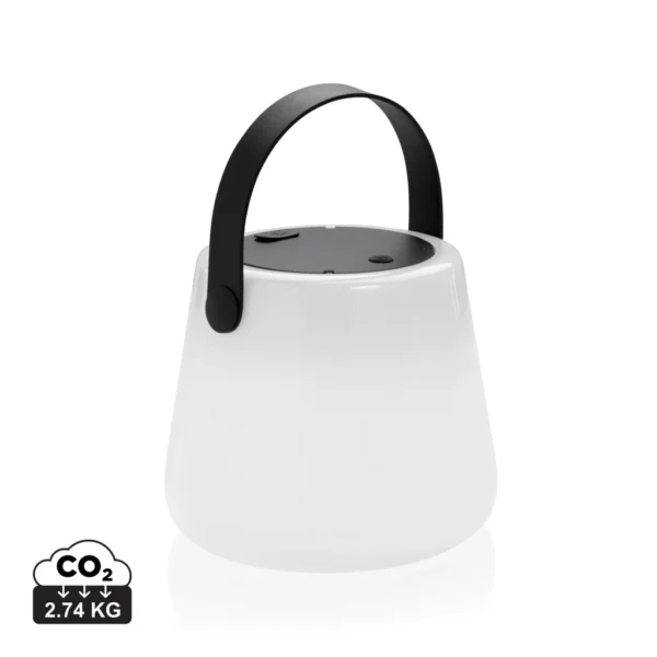 Solar Glow RCS gerecycled plastic USB-oplaadbare buitenlamp wit