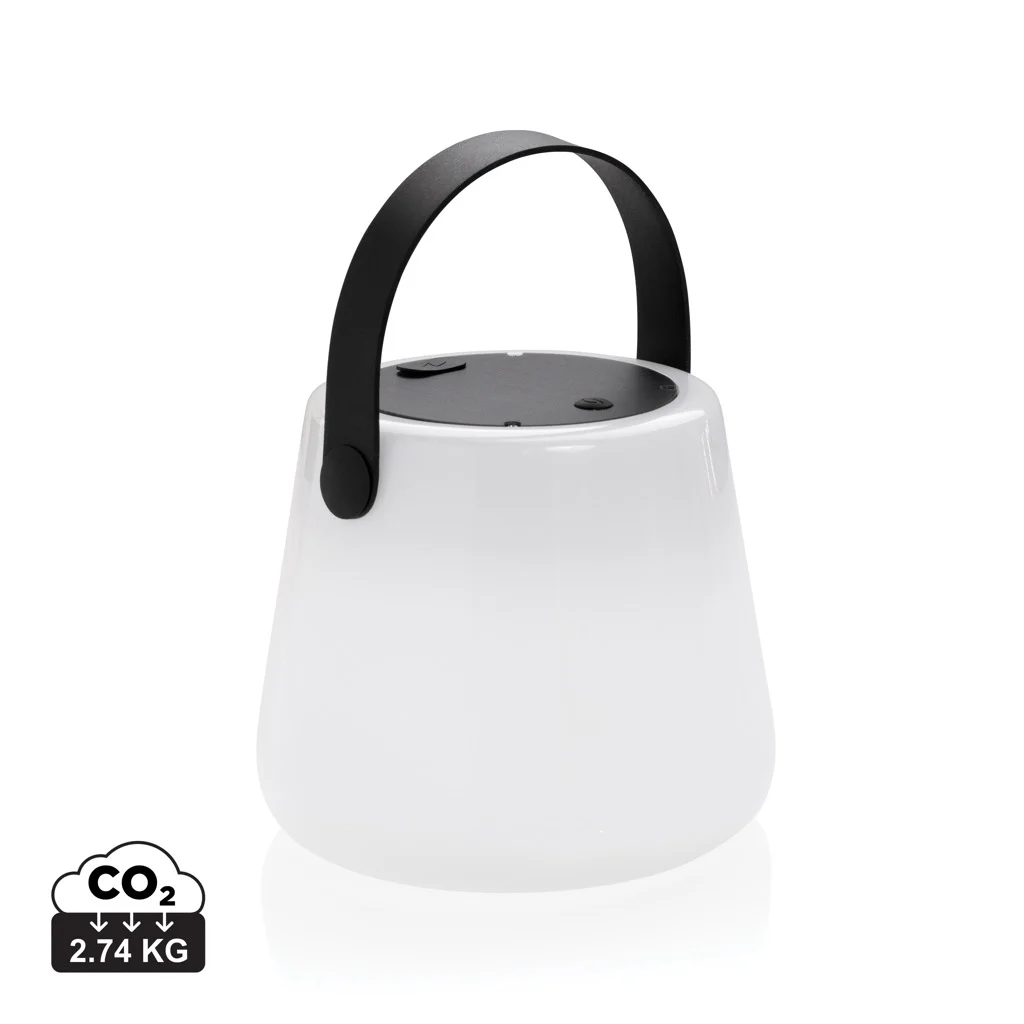 Solar Glow RCS gerecycled plastic USB-oplaadbare buitenlamp wit