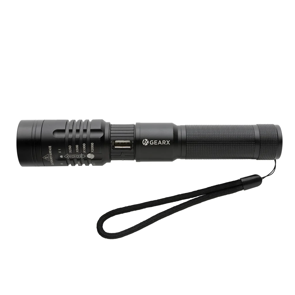 Gear X USB oplaadbare zaklamp