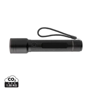 Gear X RCS gerecycled aluminium USB-oplaadbare zaklamp large zwart