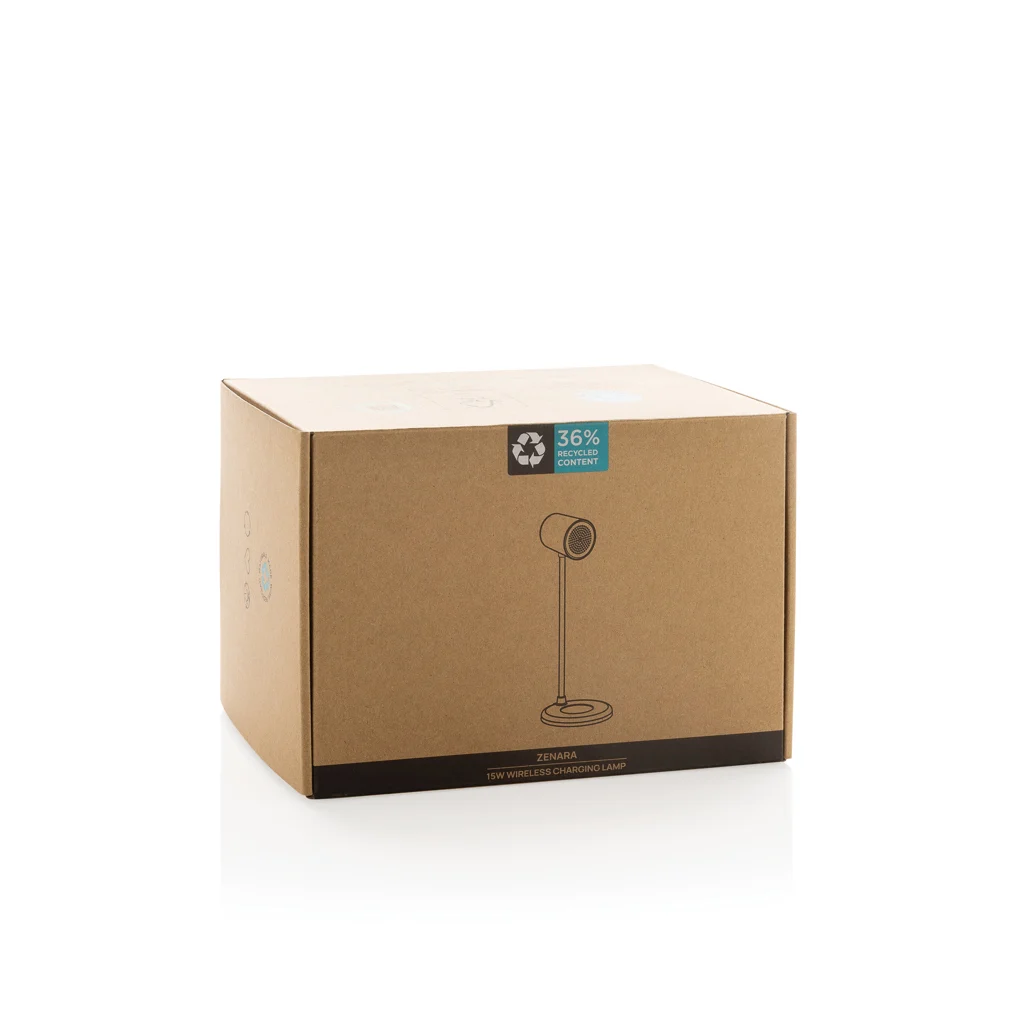 Zenara RCS 15W draadloze bureaulamp van gerecycled plastic