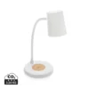 Zenara RCS 15W draadloze bureaulamp van gerecycled plastic wit