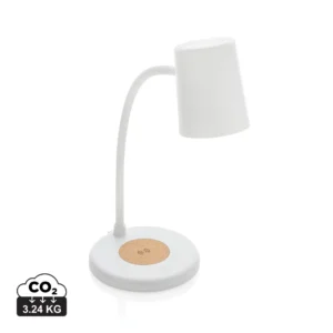 Zenara RCS 15W draadloze bureaulamp van gerecycled plastic wit