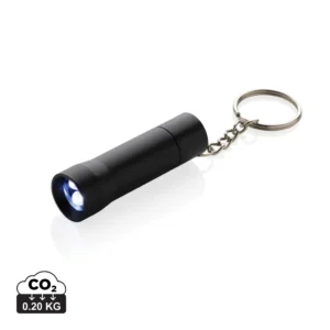 Flash RCS gerecycled aluminium sleutelhanger zaklamp zwart