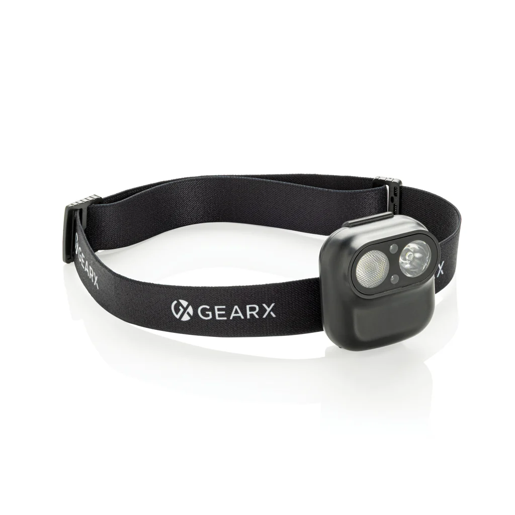 Gear X RCS recycled plastic hoofd lamp met motion sensor