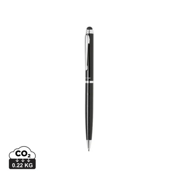 Deluxe touchscreen pen zwart, zilver