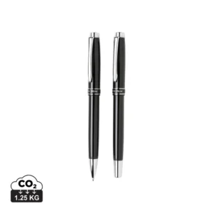 Heritage pennen set zwart, zilver