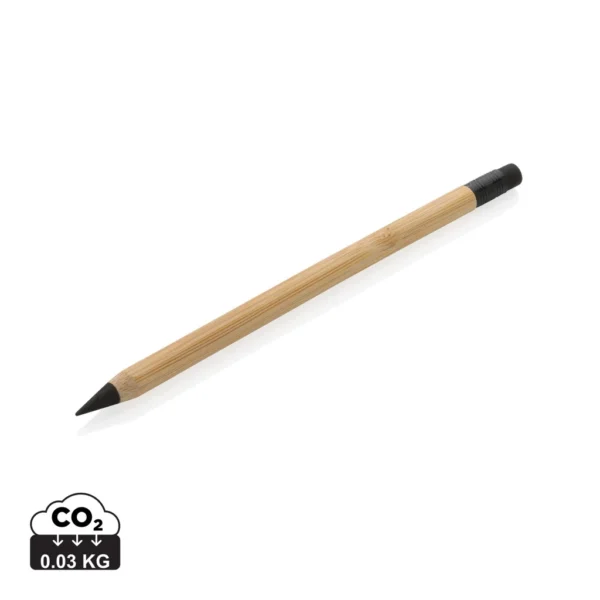 Bamboe infinity potlood met gum bruin
