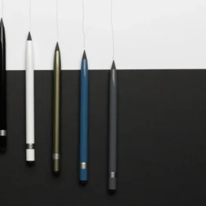 Aluminium inktloze pen met gum