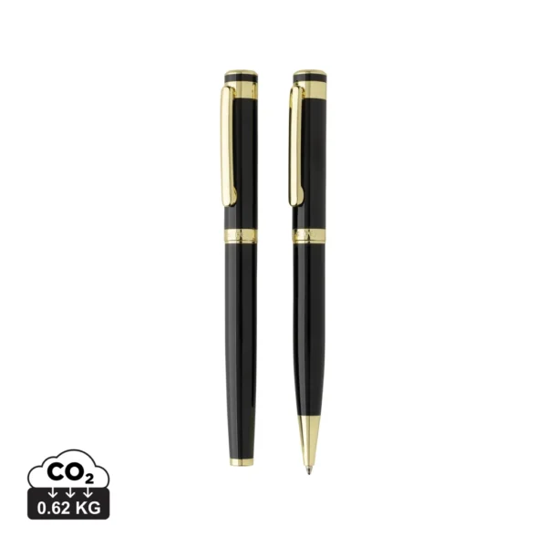 Swiss Peak Luca RCS recycled brass deluxe pen set zwart