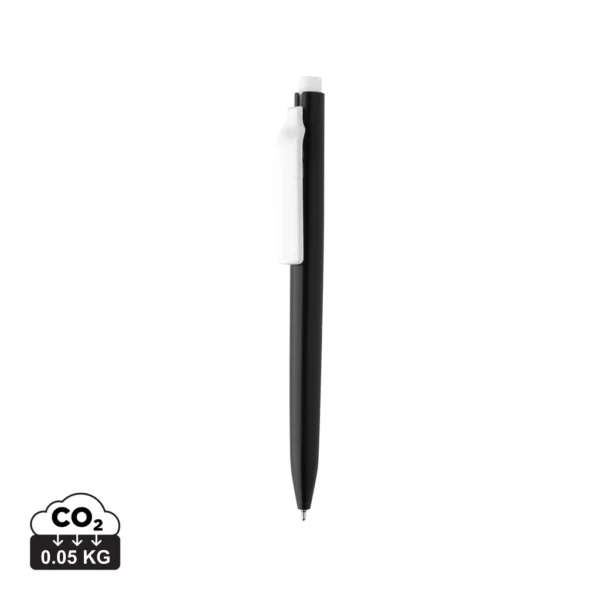 Vibe GRS certified R-ABS pen met ultra vloeiende inkt zwart, wit