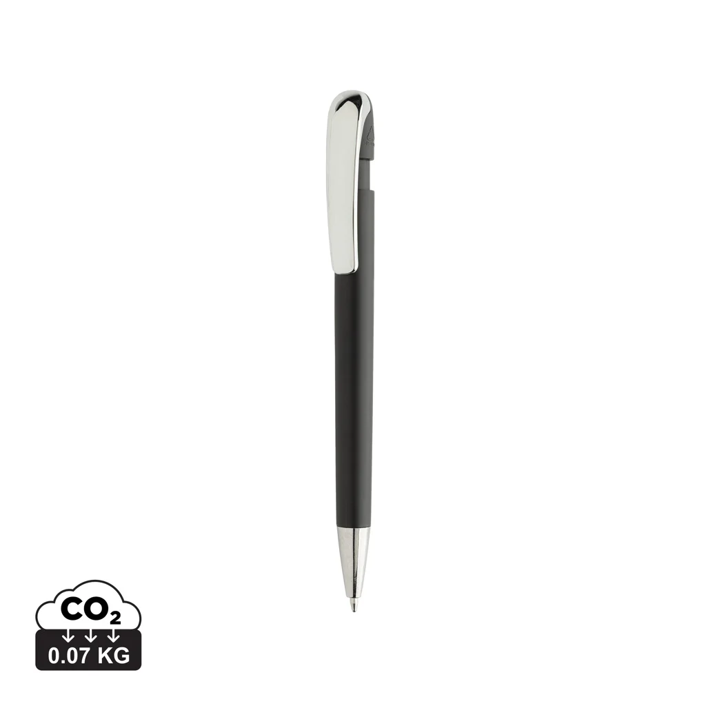 Glide GRS gecertificeerde R-ABS Pen met metalen clip zwart