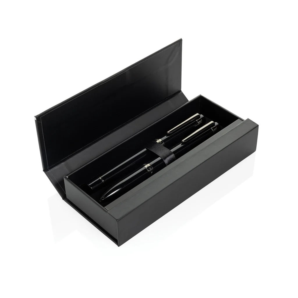 Swiss peak OSLO recycled stainless steel deluxe pen set
