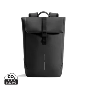 Urban waterbestendige flap-top rugzak zwart, grijs