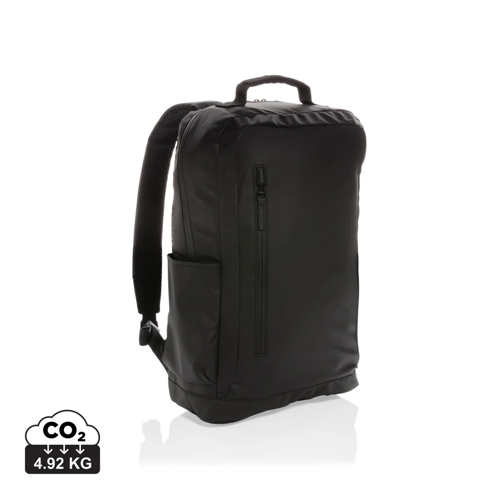 Fashion black PVC vrije 15.6" laptop rugtas zwart