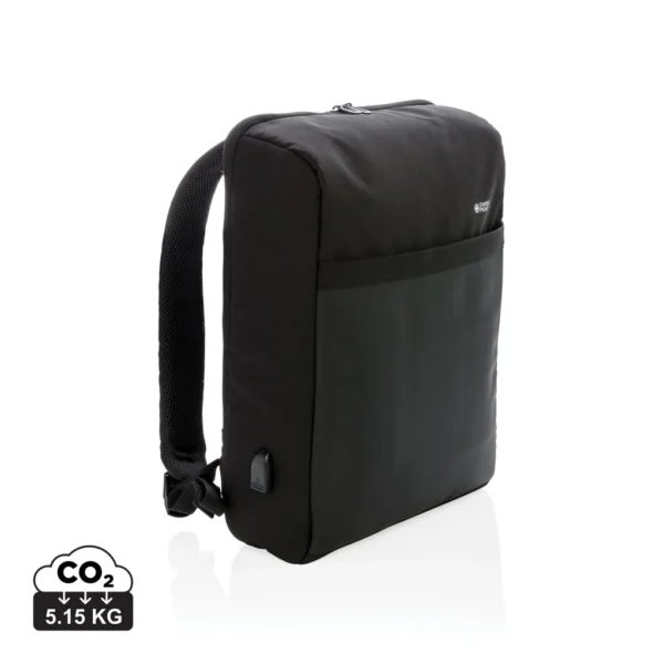 Lima PVC-vrije 15.6" RFID laptop tas zwart