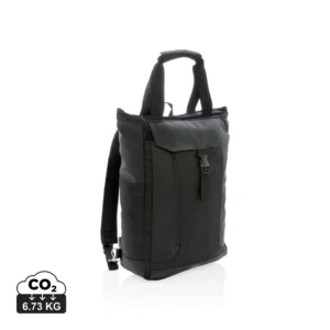 Swiss Peak 15" laptop rugzak en draagtas PVC vrij zwart