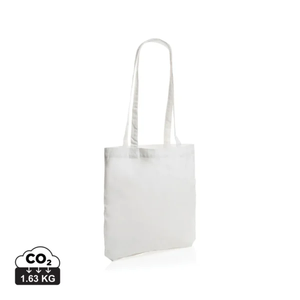 Impact AWARE™ gerecycled katoenen draagtas 330gsm wit