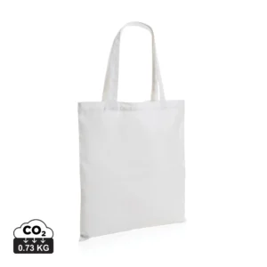 Impact AWARE™ gerecycled katoenen draagtas 145gsm wit