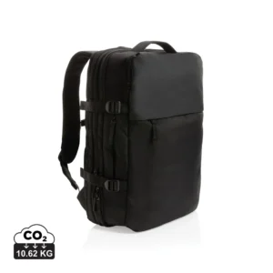 Swiss Peak AWARE™ RPET 15.6" uitbreidbare weekendrugzak zwart