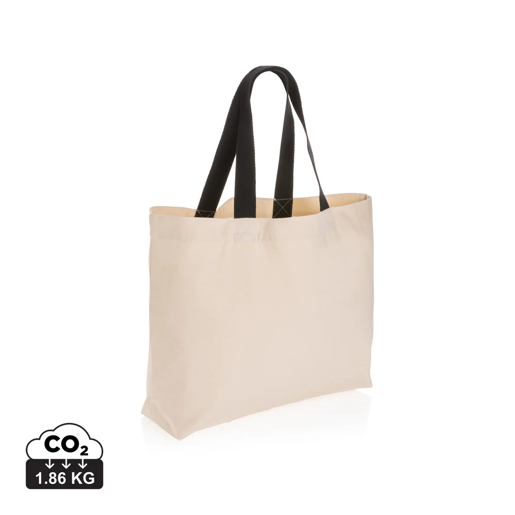 Impact Aware™ recycled canvas XL draagtas 240gsm ongeverfd gebroken wit
